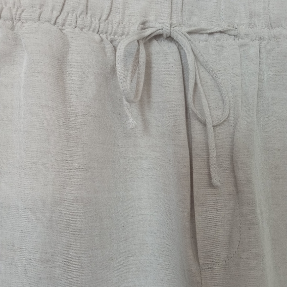 H&M Linen Blend Cream Cropped Pants - Picture 8 of 10